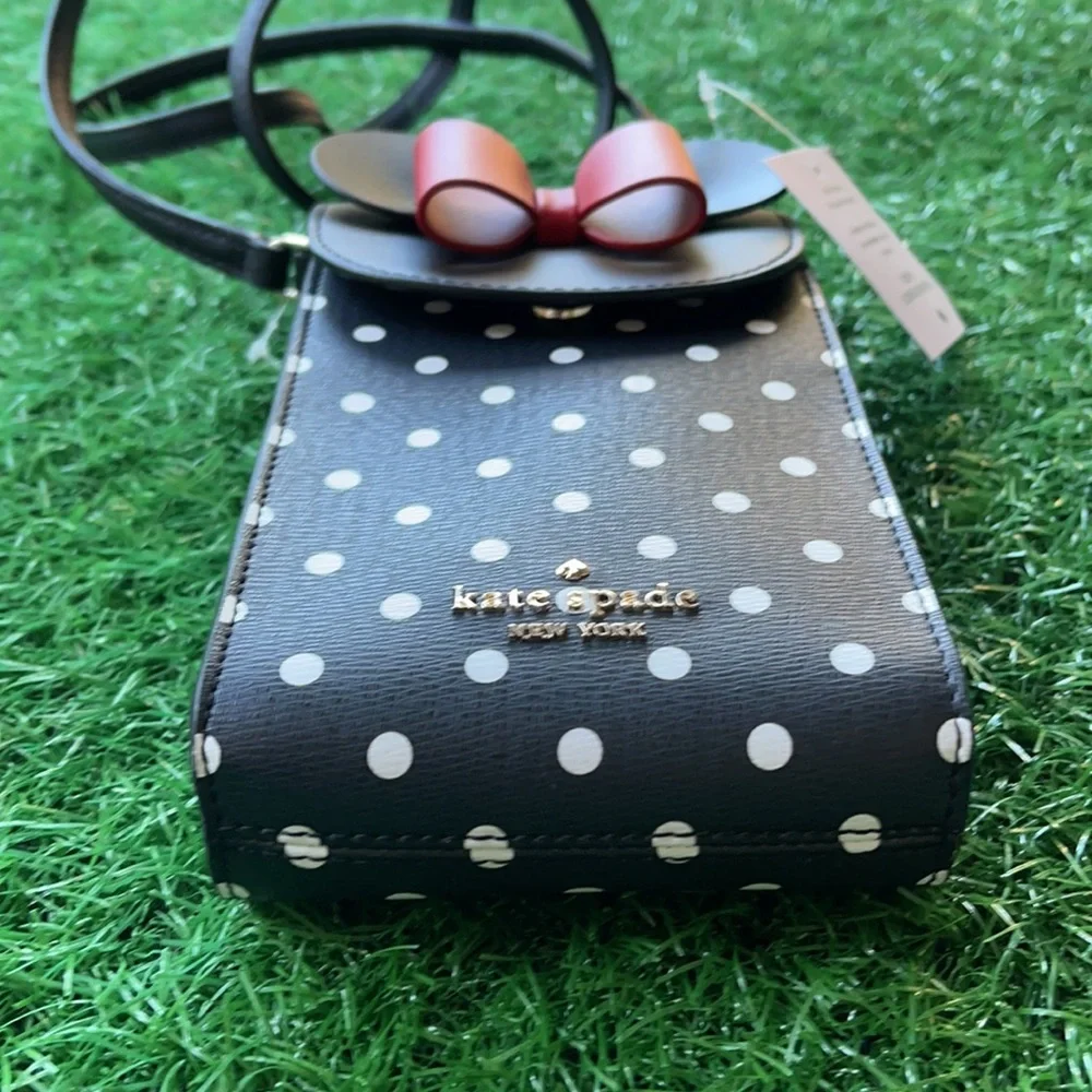 disney x kate spade new york minnie mouse north south flap phone crossbody